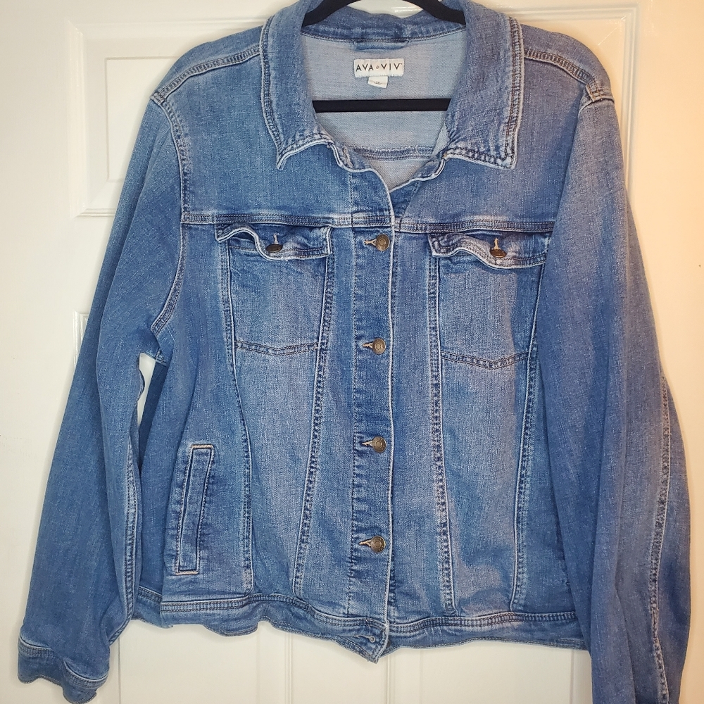 Ava & Viv Jean Jacket -3X